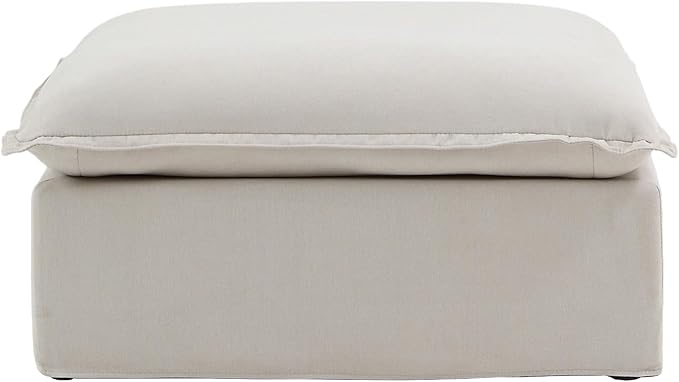 WJShome Modern Ottoman Modular Sectional Sofa Minimalist Wide Deep Seat Couches for Living Room Apartment Lounge Bedroom (Beige)