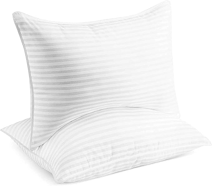 Beckham Hotel Collection Bed Pillows Standard/Queen Size Set of 2 - Original Soft Down Alternative Pillow for Sleeping - Soft Support for Back Stomach or Side Sleepers