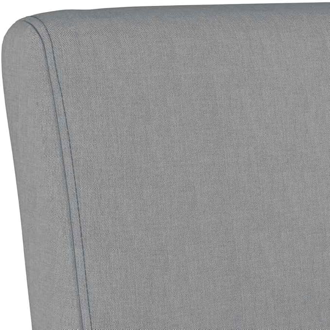 vidaXL Slipper Chair Light Grey Fabric (100% Polyester) Solid Wood Plywood