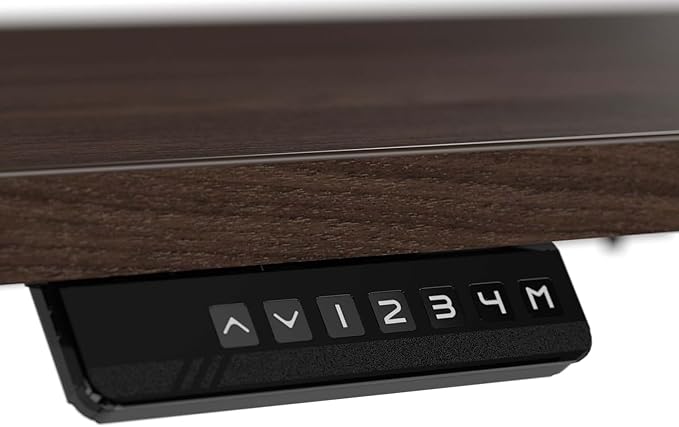 Move 40 Series by Bush Business Furniture 48W x 24D Electric Height Adjustable Standing Desk in Black Walnut with Black Base