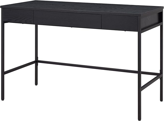 Evans 47.75'' Wide Rectangular Writing Desk in Black