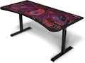 Arozzi Arena Special Edition Ultrawide Curved Gaming and Office Desk with Full Surface Water Resistant Desk Mat Custom Monitor Mount Cable Management Cut Outs - Crawling Chaos