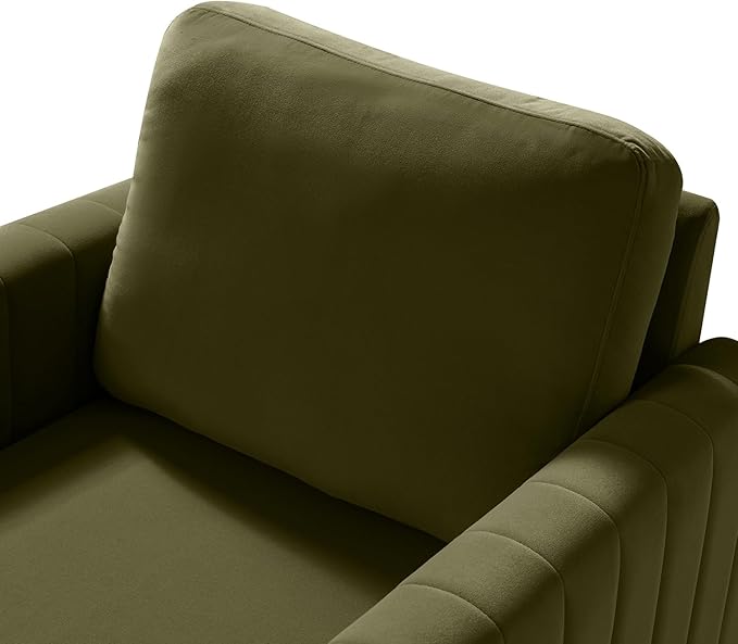 Modern Upholstered Velvet Accent Chair Velvet Armchair Club Chair with Gold Metal Legs Mid-Century Barrel Leisure Comfy Reading Chair for Livingroom Bedroom
