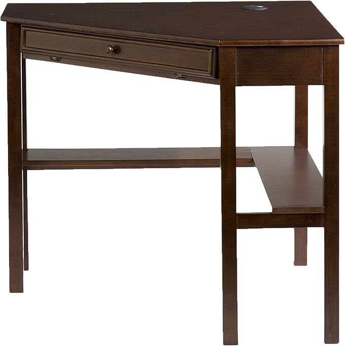 SEI Furniture Wardboro Corner Computer Desk Espresso