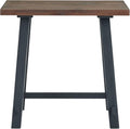 Adam 32 in. Solid Pine Wood Desk Rustic Industrial Style Distressed Black Sawhorse Legs Compact Office Desk Natural Wood Characteristics 32 in. W x 21 in. D x 30 in. H Ideal for Home Office