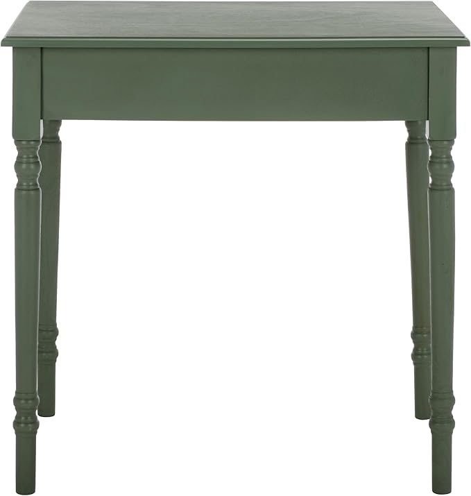 SAFAVIEH Home Collection – Arina Dusty Green Writing Desk 1-Drawer Traditional Desk Classic Home Office Design (DSK5710G)