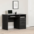 Sophisticated Simplicity Home Office Desk Freestanding Grey Oak Finish Wood Finish Laminated - 22.75 D x 44.5 W x 30 H