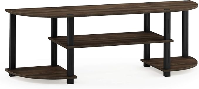 Furinno Turn-S-Tube Wide TV Entertainment Center Columbia Walnut/Black