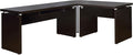 Coaster Home Furnishings - Skylar - Engineered Wood - 83-Inch L-Shaped Computer Desk with Keyboard Tray Slide-Out Tray and Metal Extension Glide - Home Office - Cappuccino - 800891L