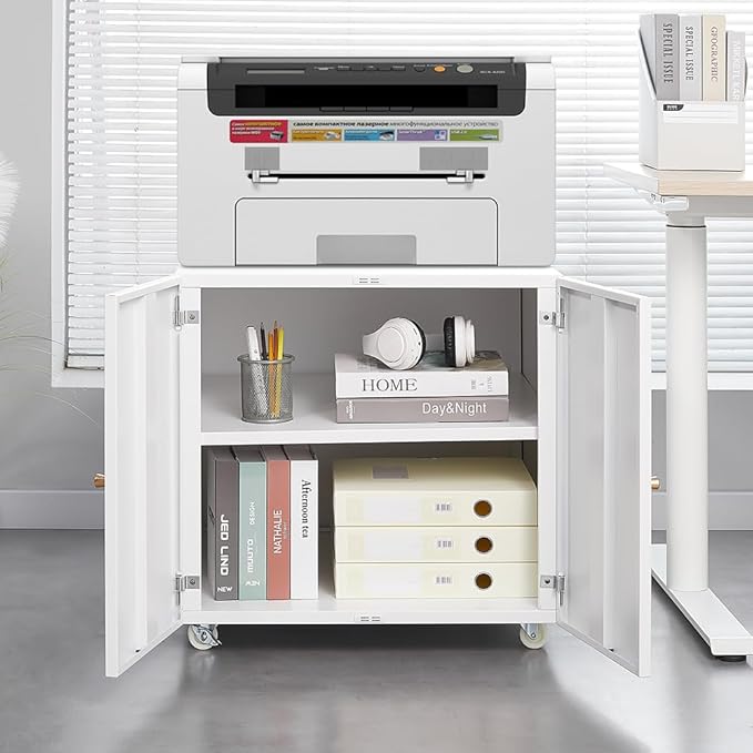 Bellemave TH-00054-3 Mobile File Cabinet 23.6inch White