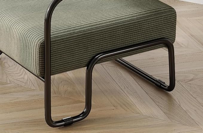 Living Room Iron Sofa Chair Lazy Individual Chair Balcony Leisure Chair (Color: Brown)