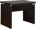 BOWERY HILL Writing Desk 39.25 in Wide Cappuccino Finish Contemporary Style with Floating Top and Keyboard Drawer Home Office Desk for Work or Study