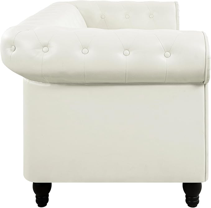 Naomi Home Emery Accent Chair Off White - Compact Tufted Elegance