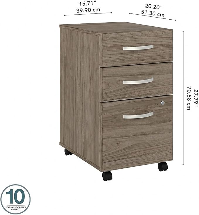 Bush Business Furniture Echo L Shaped Desk in Pure White