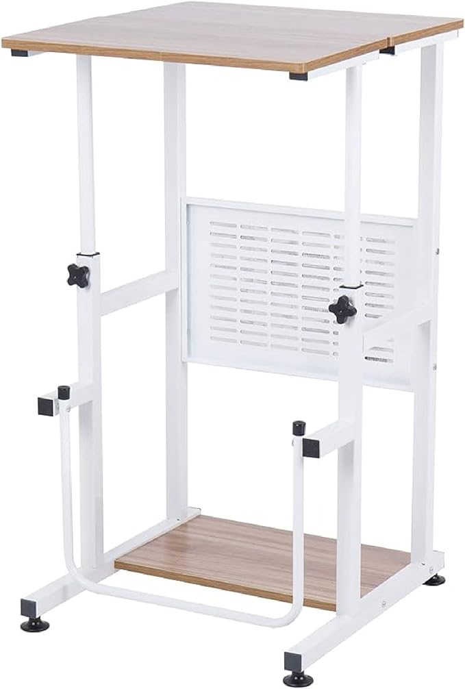 SDADI Adjustable-Height Standing Desk 2-Mode Modern Standing and Sitting Desk Light Grain