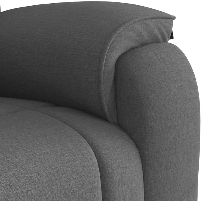 vidaXL Recliner Chair Dark Grey Polyester Metal Plywood Foam PP Fiber