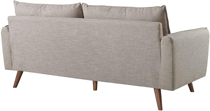 Modway Revive Contemporary Modern Fabric Upholstered Sofa In Beige
