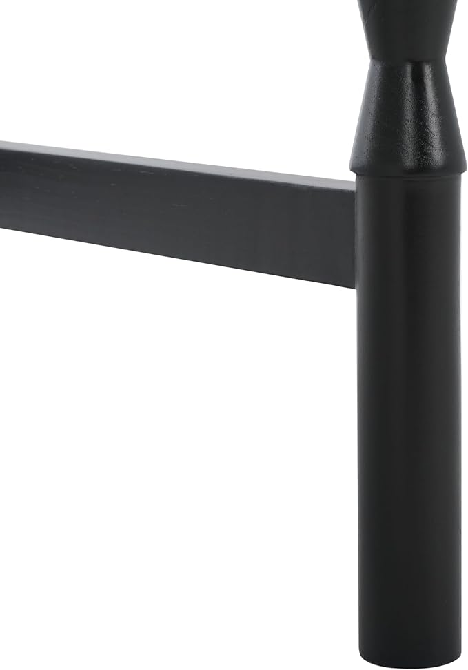 SAFAVIEH Home Collection Astaroth Matte Black 2-Drawer Computer Table Office Writing Desk