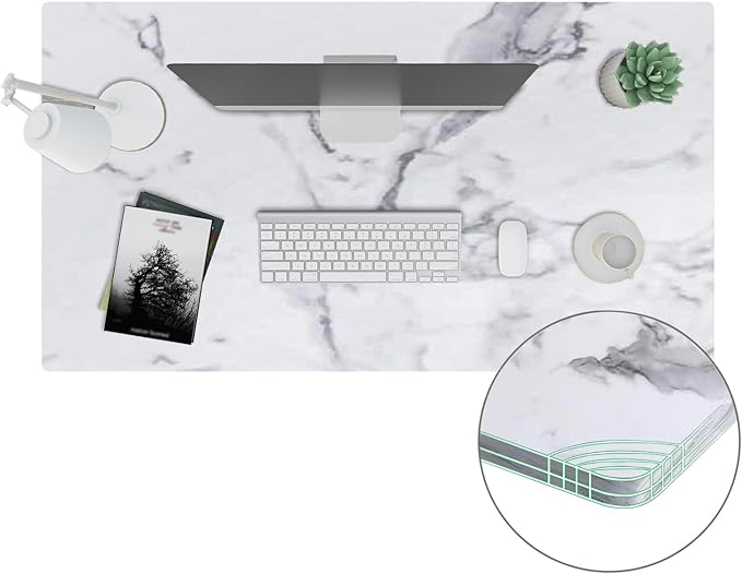 SANODESK Whole-Piece Particle Board Table Top for Standing Desk and Home Office Desk DIY 48x24x1 Inch Marble Grey Desk Top