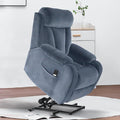 DAZONE Grey Small Power Lift Recliner Chair for Elderly - Quiet Motor Electric Recliner with Overstuffed Comfort with Space-Saving Design for Living Room Bedroom
