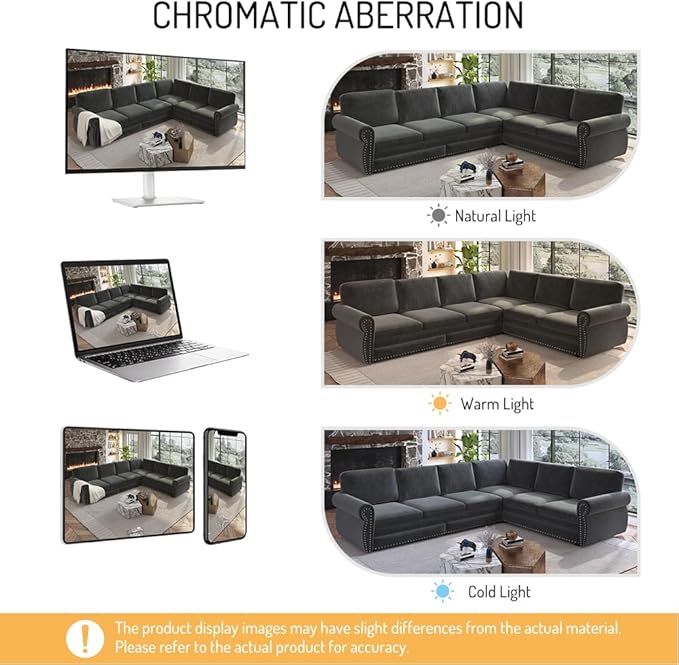 118 L Shaped Sectional Sleeper Sofa Couch with Pull Out Bed Oversized Chenille Convertible Sectional Couches with Nailhead Trim &amp Rolled Arm for Living Room Removable Sofa CoverDark Gray