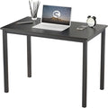 Need 31 Inch Small Computer Desk Modern Simple Style Writing Desk for Home Office Basic PC Work Desk with Black Metal Frame Black