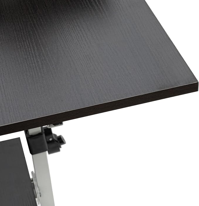 Mobile Standing Desk 4 Tiers Floor Mount Stand up Desk Adjustable Height 54.5-72.25inch Rolling Laptop Cart with 4 Universal Wheels Portable Writing Desk for Office Living Room Study Room