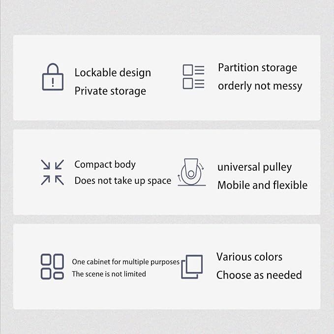 Mobile Storage Cabinet Filing Cabinet with Lock Drawer Filing Cabinet with LockSuitable for Storing Various Office Supplies and Craft SuppliesWood