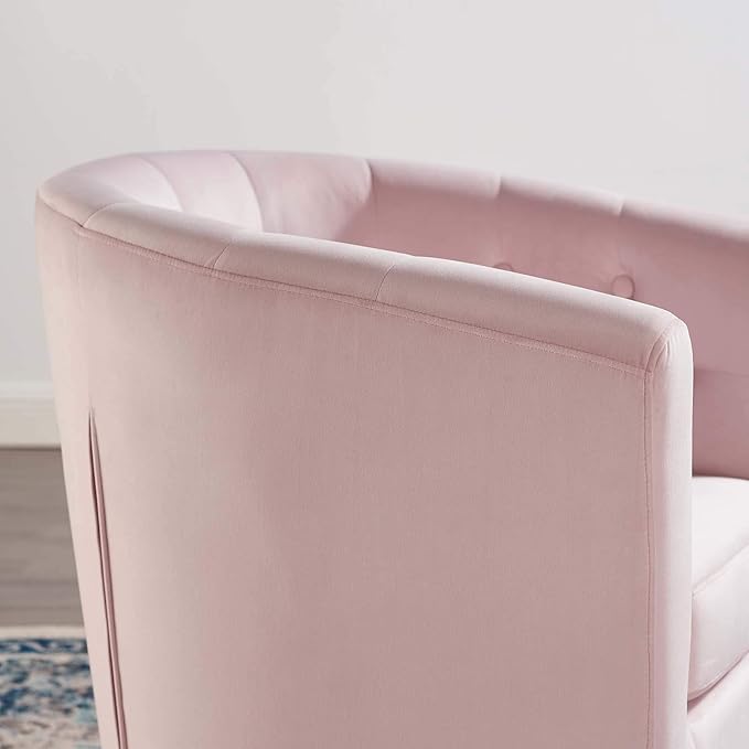 Modway EEI-4138-PNK Prospect Tufted Performance Velvet Swivel Armchair Pink