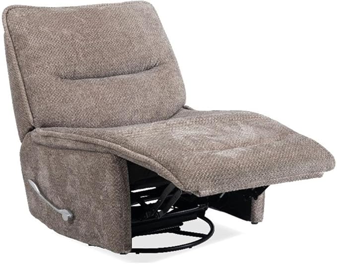Parker Living Leo - Wheat Manual Swivel Recliner Chair Armless Recliner Upholstered Modern Nursery Rocking Chair with Footrest for Bedroom Living Room