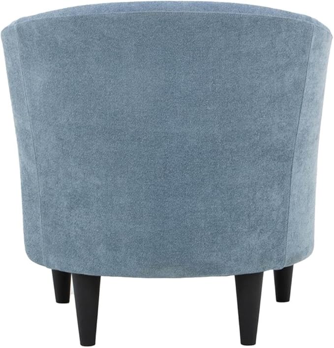 Pemberly Row Accent Chair 32 H x 30.5 W x 27.5 D Polyester Fabric Light Blue Finish Padded Seat Traditional Club Chair Design Durable Living Room or Home Office Seating