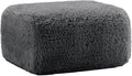 Modern Boneless Ottoman for Modular Sectional Sofa Set Deep Seat Compressed Plush Fabric Fabric Cloud Couches for Living Room Apartment No Assembly Required Grey