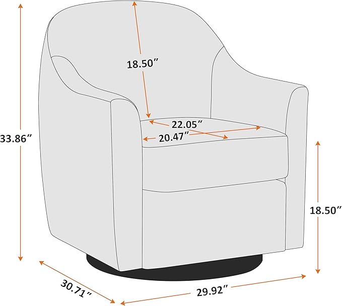 VANOMi Swivel Accent Chair Swivel Barrel Chair Modern Upholstered Round Armchair Comfy Club Reading Chairs for Adults Reading Accent Chairs for Living Room Bedroom Office (Mint)