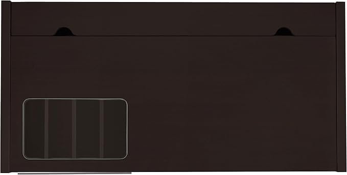 Coaster Home Furnishings - Halston - Engineered Wood - 47-Inch Computer Desk with Drawers Door Cabinet &amp Lift-Top Storage Tempered Glass Top Contemporary Style - Home Office - Cappuccino - 8007