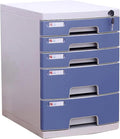 Desktop 5 Drawer File Cabinet with Locking File Organiser Data Cabinet (Color : Grey Size : 11.61x15.51x16.92inch)