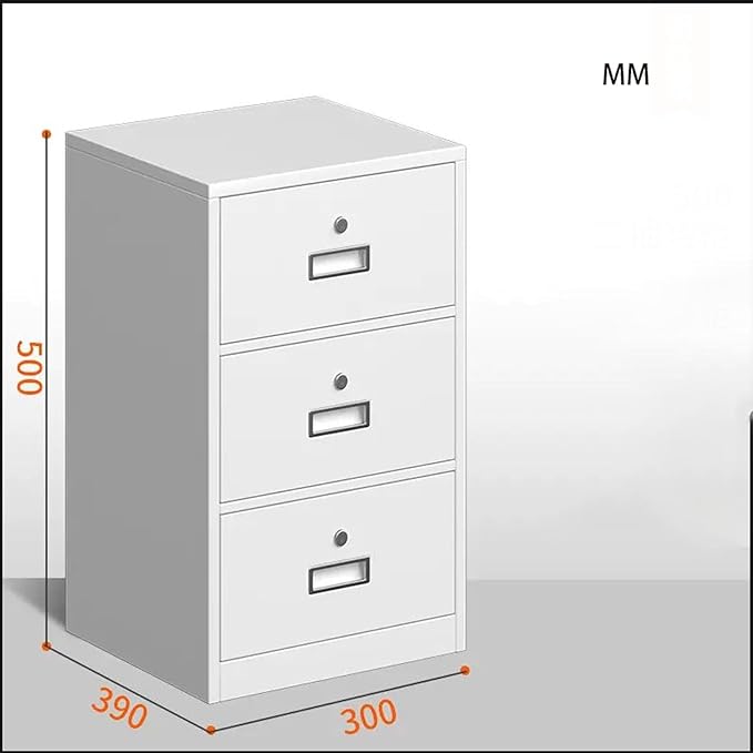 Aimeryup 2-tier/3-tier/4-tier File Cabinet Metal Clip with Drawer Desk Cabinet Storage Study Office Hotel Lounge(Size:30X39X50CMColor:A)