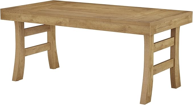 Tribesigns 63-Inch Executive Desk Large Office Computer Desk with Sturdy Legs Farmhouse Simple Workstation Writing Study Table for Home Office Light Brown