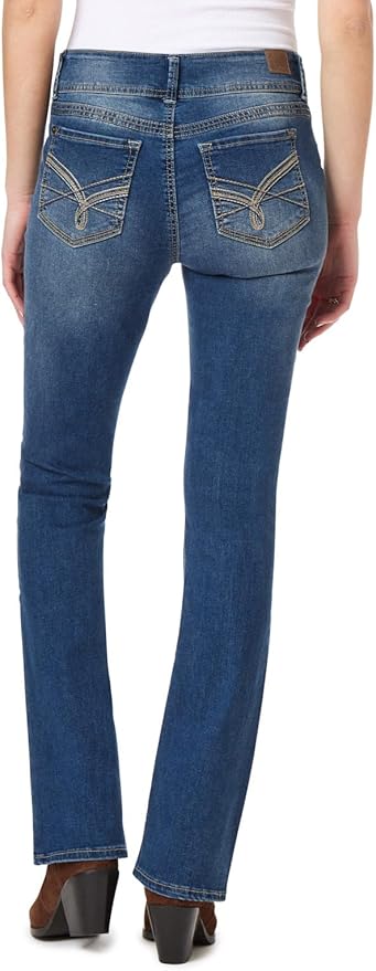 WallFlower Luscious Curvy Bootcut Jeans for Women Mid-Rise Insta Stretch Denim Size-Inclusive Juniors Jeans