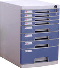 Desktop Filing Cabinet 8 Drawer with Key Mobile File Cabinets Extension Organizer (Color : Grey Size : 11.61x15.51x16.92inch)