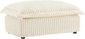 Movable Ottoman for Modular Sectional Sofa Modern Upholstered Slipcovered Sofa Couch for Living Room Bedroom Office Apartment Corduroy Cream