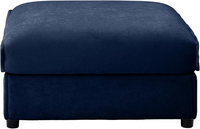 Movable Storage Ottoman for Modular Sectional Sofa Modern Oversized Upholstered Couch for Living Room Bedroom Office Apartment White