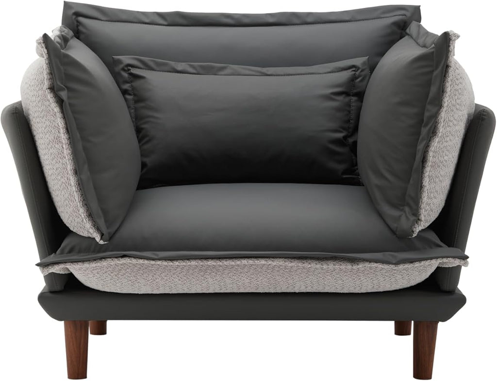 Modern Style Chenille Oversized Armchair Chair Single Sofa Lounge Chair for Living Room Bedroom