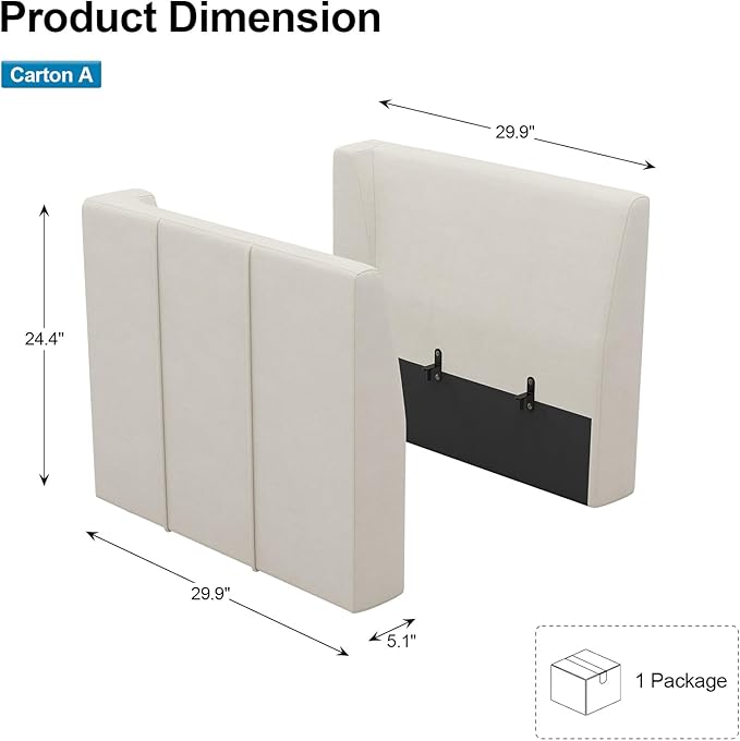 Belffin Modular Sofa Armrest Module for Velvet Piping Modular Sectoinal Couch Pair of Armrests Beige