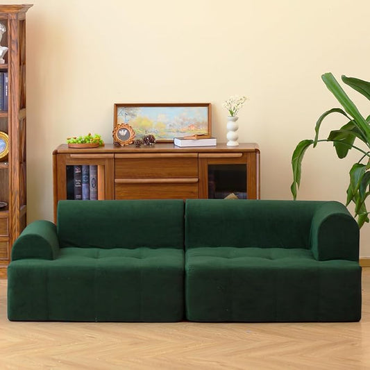 N&ampV Foam Sofa Made with All Foam Great for Livingroon and Bedroom (Green)