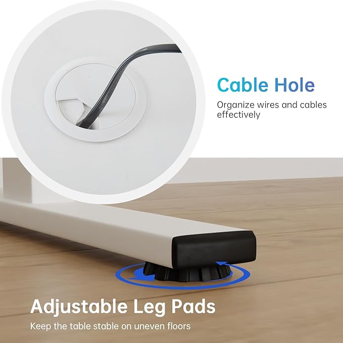 Adjustable Height Computer Workstation - Electric Lifting Sit Stand Desk Rising Computer Table That Raises Up and Down for Home Office