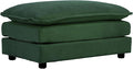 mikibama Chenille Upholstered Couches Ottoman for Modular Sectional Sofa Evergreen
