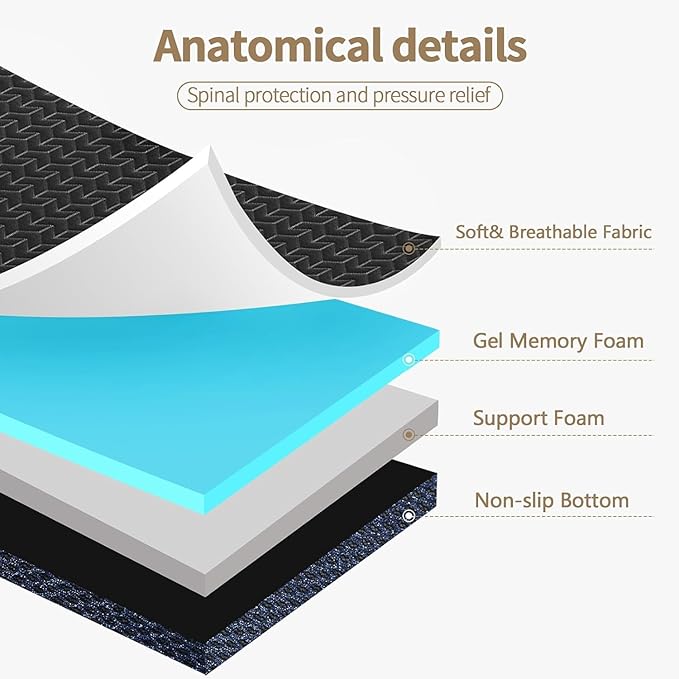 CYMULA Folding Mattress Queen Size Memory Foam 6 inch Tri Portable Trifold Mattress Futon Topper Queen with Breathable &amp Washable Cover Murphy Bed Guest BedBlack (58x75x6)