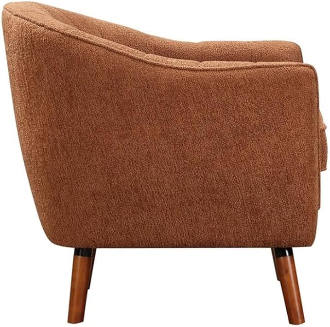 Lexicon Cutler Fabric Upholstered Accent Chair in Rust