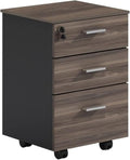 File Cabinet Rolling File Cabinet with Lock 3 Drawer Vertical File Cabinet Under Desk Office Filing Cabinet(Color:B)