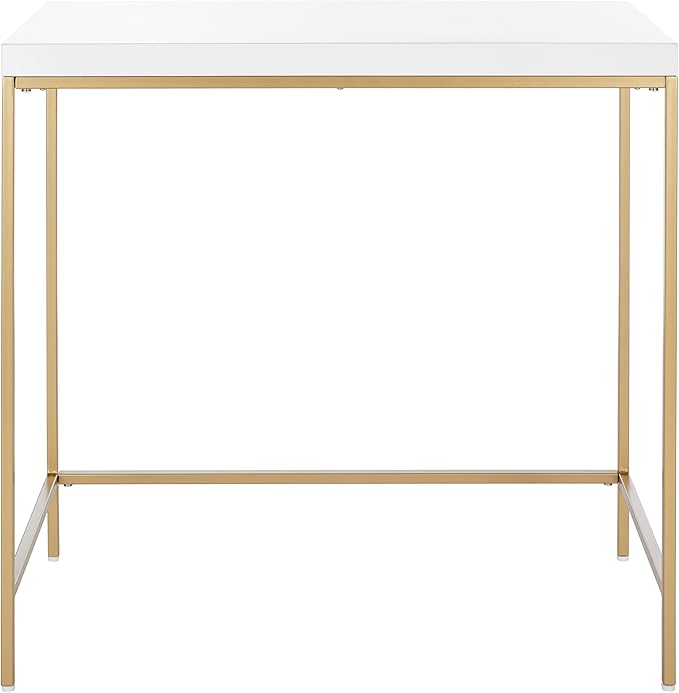SAFAVIEH Home Collection Cass Contemporary White/Gold Desk